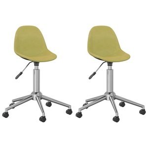 vidaXL, vidaXL Esszimmerstühle 2 Stk. Drehbar Grün Stoff, 