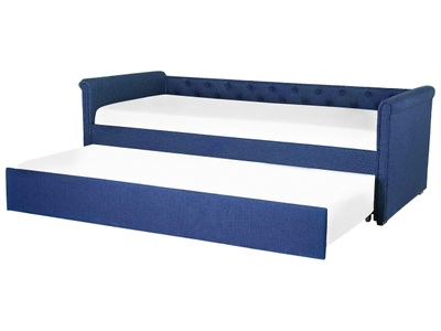 Bett mit Lattenrost aus Polyester Glamourös LIBOURNE Bett mit Lattenrost aus Polyester Glamourös LIBOURNE