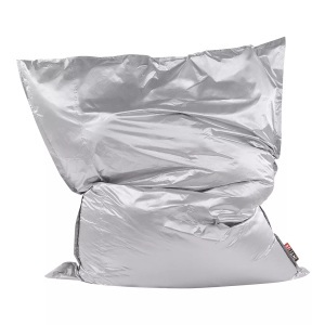 Beliani, Sitzsack mit Innensack 180 x 230 cm silb, Beliani - Sitzsack aus Nylon Modern FUZZY, One Size, Antikes Silber