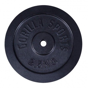 Gorilla sports, Hantelscheibe Guss Unisex Schwarz 2.5KG, Gorilla Sports - Hantelscheibe Guss, One Size, Schwarz