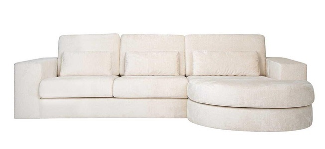 Richmond Interiors, Ecksofa Felix Ottomane rechts weiss 300, mutoni - Ecksofa Felix Ottomane rechts weiss 300, One Size