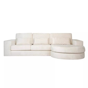 Richmond Interiors, Ecksofa Felix Ottomane rechts weiss 300, mutoni - Ecksofa Felix Ottomane rechts weiss 300, One Size