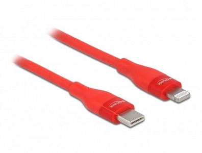 Delock, Delock Lightning-Kabel - 50 cm, Delock USB-Kabel USB C - Lightning 0.5 m, Rot
