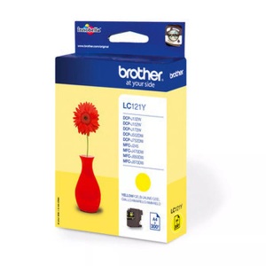 Brother, Original Tintenpatrone gelb Brother LC-121Y, Brother Tintenpatrone, gelb, LC-121Y, (300 Seiten)