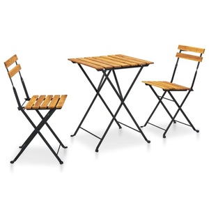 vidaXL, vidaXL 3-tlg. Bistro-Set Klappbar Massivholz Akazie