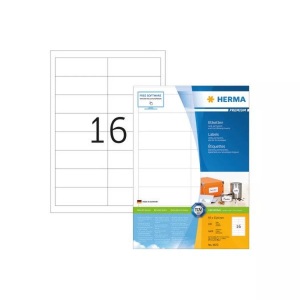 HERMA, HERMA Etiketten Premium A4 weiss 97x33,8 mm Papier 1600 St., HERMA Etiketten Premium 96,5×33,8mm 4672 weiss 1600 Stück