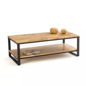 LA REDOUTE INTERIEURS, Couchtisch Hiba, Eiche und Stahl, La Redoute Intérieurs - Couchtisch Hiba, One Size, Beige