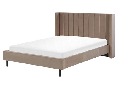 Beliani, Bett mit Lattenrost aus Samtstoff Modern VILLETTE Bett mit Lattenrost aus Samtstoff Modern VILLETTE