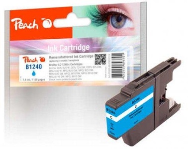 Peach, Peach Tintenpatrone cyan kompatibel zu Brother LC-1240 c, Peach B1240 C Druckerpatrone XL cy ersetzt Brother LC-1240C für z.B. Brother DCPJ 725 DW, Brother DCPJ 525 W, Brother MFCJ 430 W, Brother DCPJ 925 DW