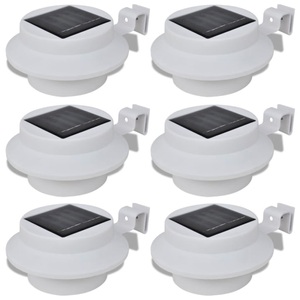 Diverse Hardware, 6x Aussenlampe Sonnenlichtset Zaunlicht Dachrinne-Licht weiss, vidaXL 6x Außenlampe Sonnenlichtset Zaunlicht Dachrinne-Licht weiß