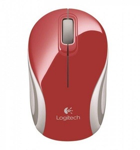 Logitech, Logitech M187 Funk-Maus Optisch Ergonomisch, Integriertes Scrollrad Rot, 