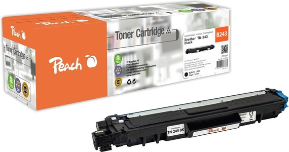 Peach, Peach Tonermodul schwarz kompatibel zu Brother TN-243BK, Peach B243 BK Toner bk ersetzt Brother TN-243BK für z.B. Brother DCPL 3550 CDW, Brother MFCL 3750 CDW, Brother MFCL 3770 CDW, Brother HLL 3210 CW