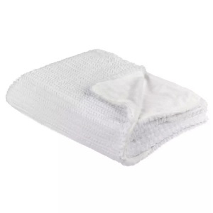 Beliani, Kuscheldecke aus Polyester BJAS Kuscheldecke aus Polyester BJAS, Beliani - Kuscheldecke aus Polyester BJAS, One Size, Weiss Bunt