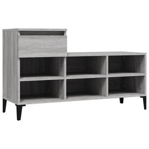 vidaXL, vidaXL Schuhregal Grau Sonoma 102x36x60 cm Holzwerkstoff