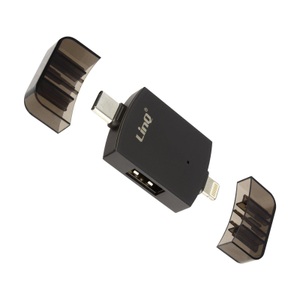 Avizar, USB-C Lightning auf USB-Adapter, Avizar - USB-C / Lightning auf USB-Adapter, Schwarz, One Size