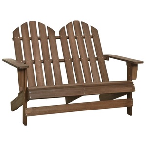 vidaXL, vidaXL 2-Sitzer Adirondack-Gartenbank Massivholz Tanne Braun