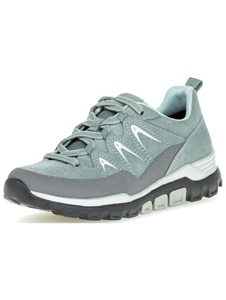 Gabor, - Wildleder Wandersneaker Damen Blau 38, 