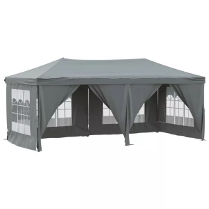 vidaXL, vidaXL Partyzelt Faltbar mit Seitenwänden Anthrazit 3x6 m, vidaXL Partyzelt Faltbar mit Seitenwänden Anthrazit 3x6 m