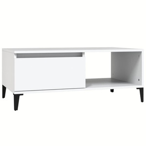 vidaXL, vidaXL Couchtisch Weiß 90x50x36,5 cm Holzwerkstoff, vidaXL Couchtisch Weiß 90x50x36,5 cm Holzwerkstoff