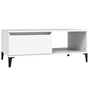 vidaXL, vidaXL Couchtisch Weiß 90x50x36,5 cm Holzwerkstoff, vidaXL Couchtisch Weiß 90x50x36,5 cm Holzwerkstoff