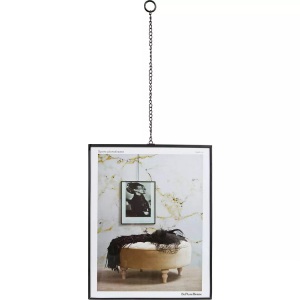 mutoni casual, Bilderrahmen Xpose Metall mit Kette Schwarz XL 30x40, Bilderrahmen Xpose Metall mit Kette Schwarz XL 30x40