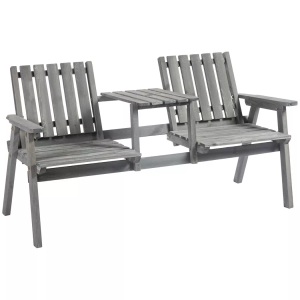 Outsunny, Outsunny - Gartenbank mit Tisch, One Size, Outsunny - Gartenbank mit Tisch, One Size