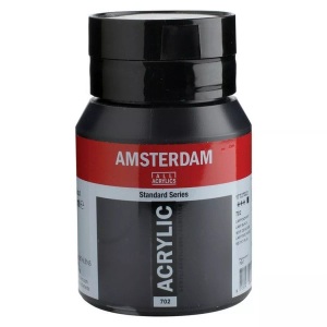 Amsterdam, Amsterdam Acrylfarbe Standard, Talens Acrylfarbe Amsterdam, lampenschwarz, 17727022, (500ml)