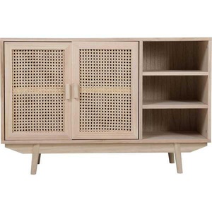 mutoni casual, Sideboard Rattangeflecht 100x36x65 natur, SalesFever Sideboard, kommode mit Türfronten aus Rattangeflecht, Wiener Geflecht