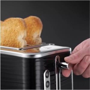 RUSSELL HOBBS, Russell Hobbs Inspire - Toaster (Schwarz/Chrom), Russell Hobbs Inspire 24371-56 Toaster schwarz
