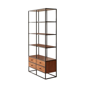 Tikamoon, Schreibtisch & Regal Schreibtisch & Regal, Tikamoon - Bücherregal für Kinder aus massiver Akazie und Metall Agra, One Size, Zimt