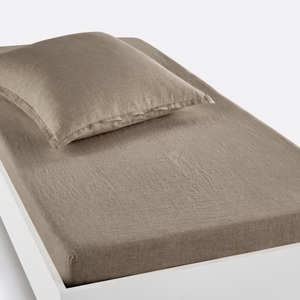 LA REDOUTE INTERIEURS, Fixleintuch Linot für hohe Matratzen, gewaschenes Leinen, La Redoute Intérieurs - Kinder-Fixleintuch, Fixleintuch für Kinder, 90 x 190 cm, Mokassin