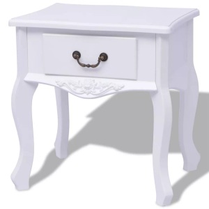 Diverse Hardware, Nachttisch Weiss MDF, vidaXL Nachttisch Weiß MDF