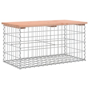 vidaXL, vidaXL Gartenbank aus Gabionen 83x44x42 cm Massivholz Douglasie, vidaXL Gartenbank aus Gabionen 83x44x42 cm Massivholz Douglasie