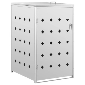 vidaXL, vidaXL Mülltonnenbox für 1 Tonne 240 L Edelstahl, vidaXL Mülltonnenbox für 1 Tonne 240 L Edelstahl