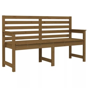 vidaXL, vidaXL Gartenbank Honigbraun 159,5x48x91,5 cm Massivholz Kiefer, vidaXL Gartenbank Honigbraun 159,5x48x91,5 cm Massivholz Kiefer