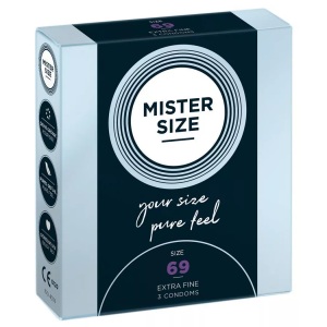 Mister Size, Mister Size 69 (3er Pack), Mister Size 69, Neutral, Transparent, 3 Stück - Amorana