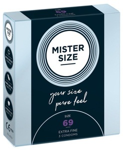 Mister Size, Mister Size 69 (3er Pack), Mister Size 69, Neutral, Transparent, 3 Stück - Amorana