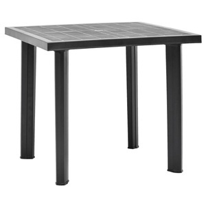 Diverse Hardware, Gartentisch Anthrazit 80 x 75 x 72 cm Kunststoff
