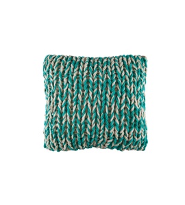 KAS, Kas - Kissenbezug Splice - 48 x 48 cm - Türkis und Beige, Kas Zierkissenbezug Splice
