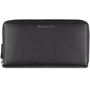 Bugatti, bugatti Geldbörse »LADY TOP«, Bugatti - Zip-around börse Schwarz, für Damen, One Size