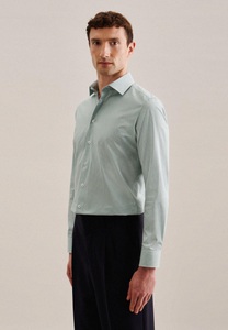 Business Hemd Slim Fit Langarm Druck Herren Grün 43