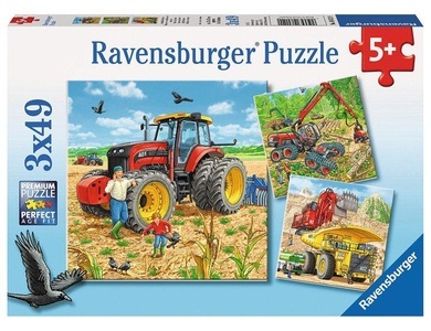 undefined, Ravensburger Große Maschinen Puzzle 3x49 teilig 08012, Puzzle GROssE MASCHINEN 3x49-teilig
