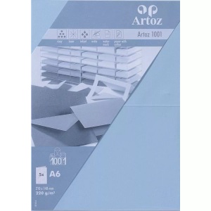 Artoz, ARTOZ Karten 1001 A6 107322264 220g. pastellblau 5 Blatt, ARTOZ Karten 1001 A6 107322264 220g, pastellblau 5 Blatt