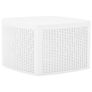 vidaXL, vidaXL Beistelltisch Weiß 54×54×36,5 cm Kunststoff, vidaXL Beistelltisch Weiß 54×54×36,5 cm Kunststoff