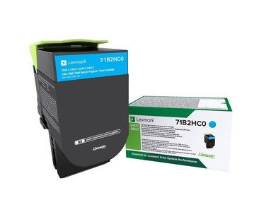 Lexmark, Lexmark Rückgabe Toner CS417 CS517 CX417 CX517 71B2HC0 Original Cyan 3500 Seiten, Lexmark Toner 71B2HC0 Cyan
