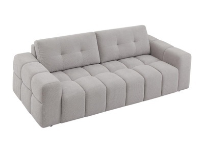 Vente-unique, Sofa 3-Sitzer - Strukturstoff - Hellgrau - SOPELANA Sofa 3-Sitzer - Strukturstoff - Hellgrau - SOPELANA