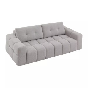 Vente-unique, Sofa 3-Sitzer - Strukturstoff - Hellgrau - SOPELANA Sofa 3-Sitzer - Strukturstoff - Hellgrau - SOPELANA