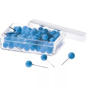 magnetoplan, MAGNETOPLAN Pinwand-Nadeln 111165003 blau, 6x19mm 100 Stück, MAGNETOPLAN Pinwand-Nadeln 111165003 blau, 6x19mm 100 Stück