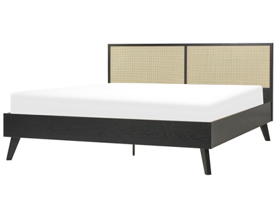 Beliani, Bett mit Lattenrost aus Faserplatte Boho MONPAZIER Bett mit Lattenrost aus Faserplatte Boho MONPAZIER