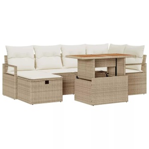 vidaXL, VidaXL - Garten-sofa-set poly-rattan, One Size, Beige